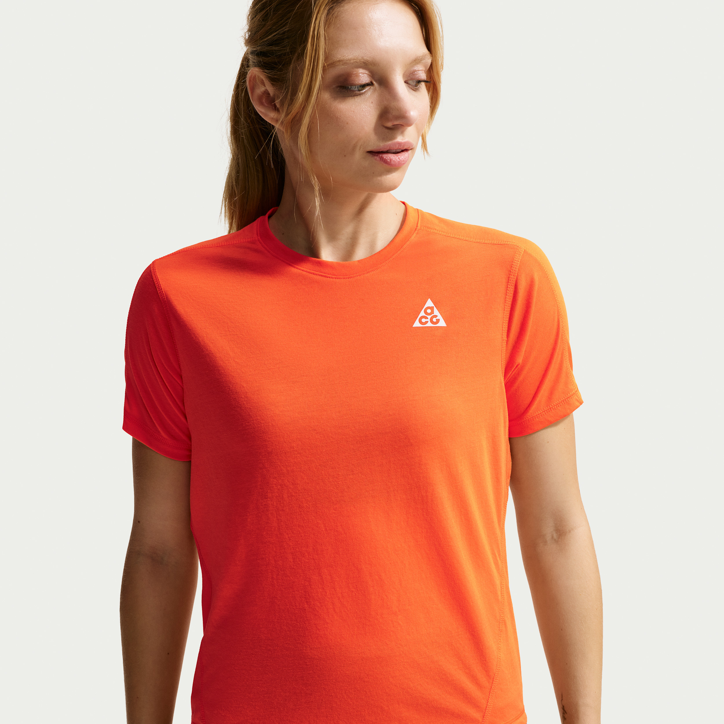 Women's Nike ACG Dri-FIT Short-Sleeve Trail Running Top in Orange | IO9650-819 | Nike (US)