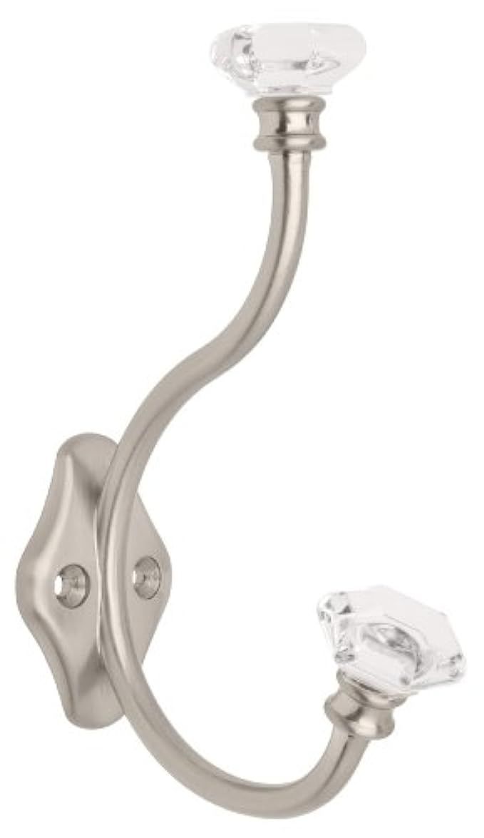Liberty 128734 Acrylic Facets Design Coat and Hat Hook, Satin Nickel and Clear | Amazon (US)