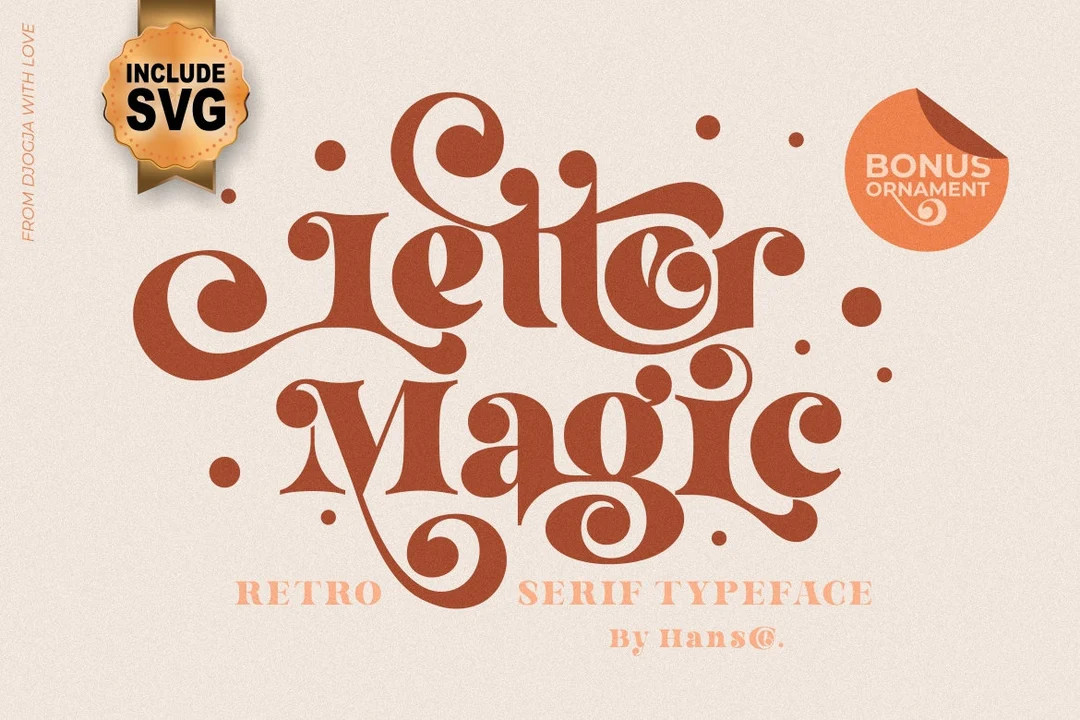 Letter Magic Font Vintage Font Retro Font Playful Font - Etsy | Etsy (US)