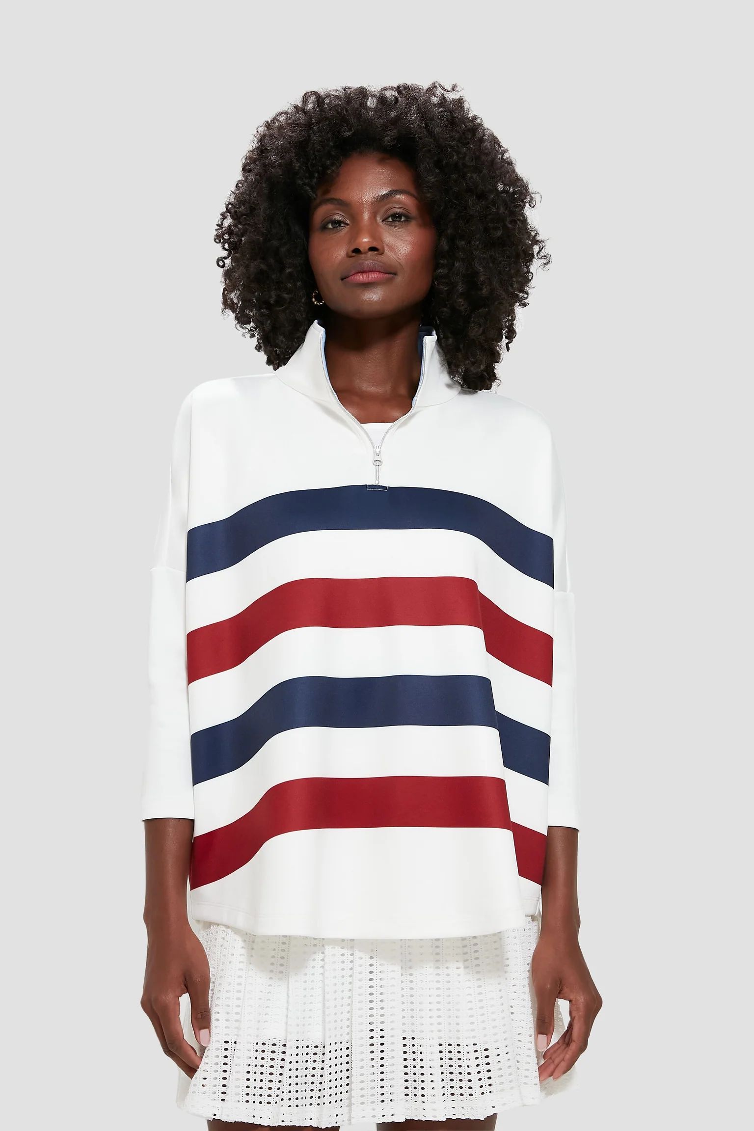 Americana Stripe Martina Quarter Zip | Tuckernuck (US)