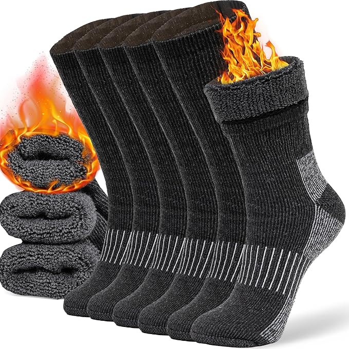 COZIA Merino Wool Socks for Men & Women Casual Warm Winter Cozy Thermal Socks | Amazon (US)