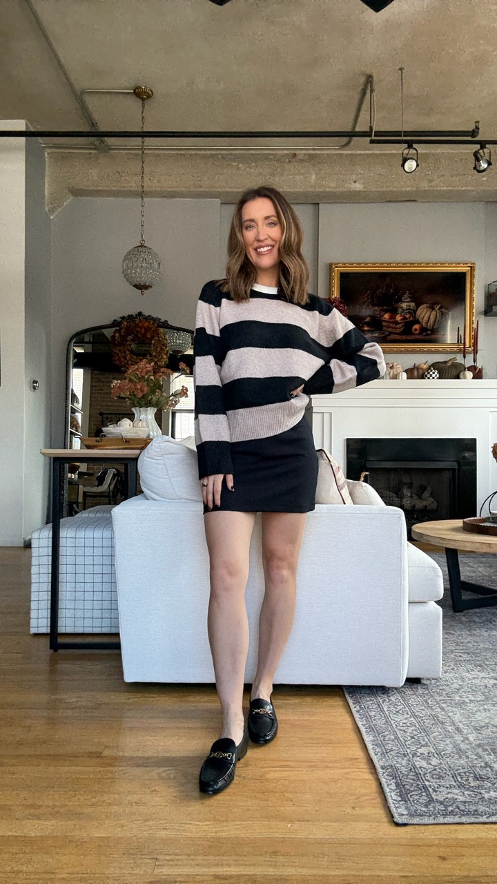 A go-to casual fall outfit on sale!! I sized up in the sweater and did my normal size in the skort. This is perfect to wear now and then pair with tights and boots when it’s colder out. 

Abercrombie Fall Sale! Get 20% off + an extra 25% off with code AFLTK

#LTKStyleTip #LTKFallSale #LTKSaleAlert