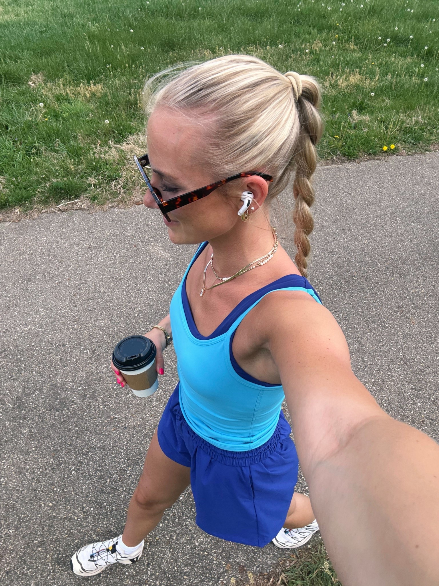 Today’s walk fit! Smalls in all! Shorts are on sale rn 🦋🫐

#LTKootd #LTKfitnessgoals #LTKActive