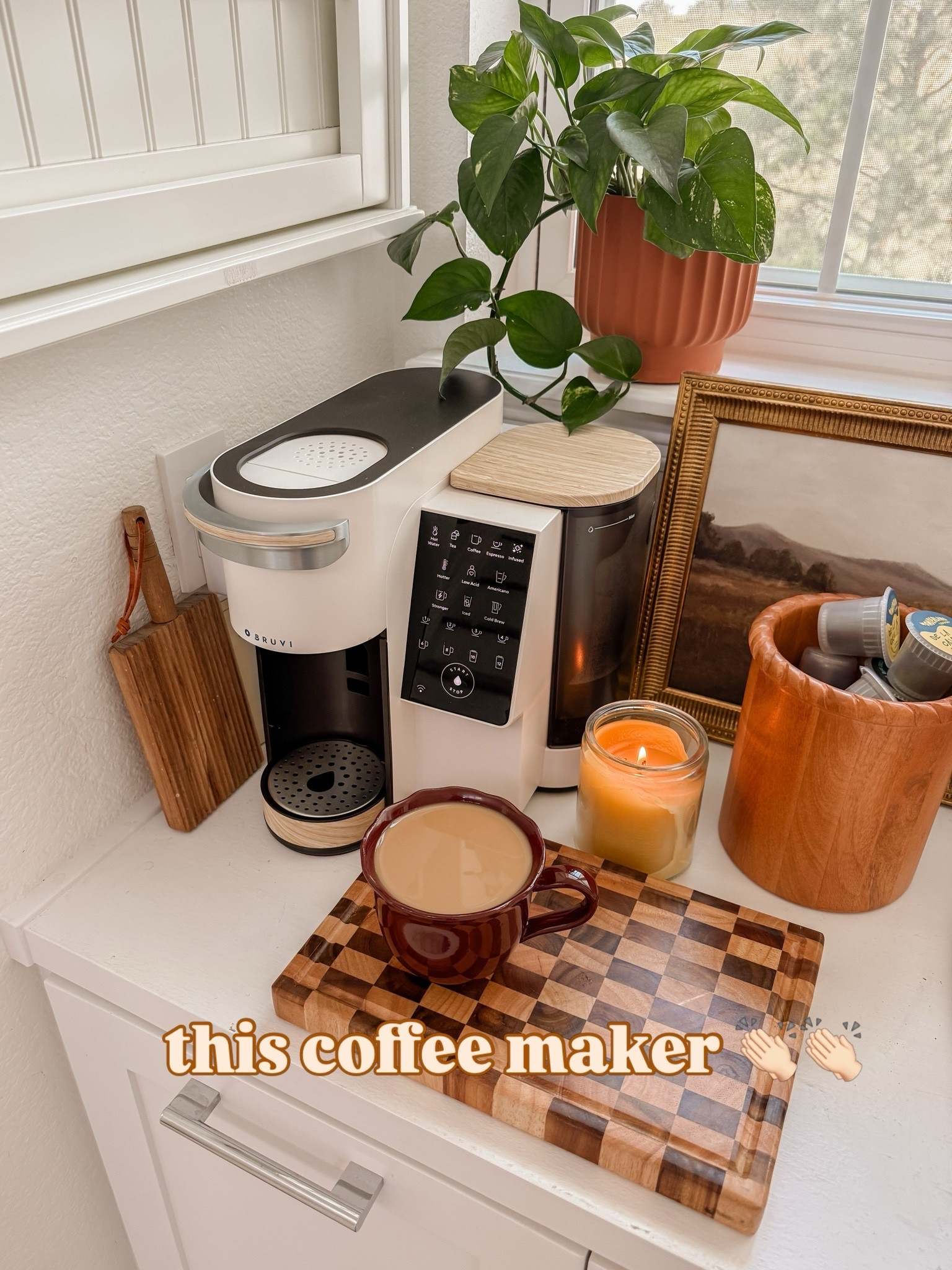Loving this single serve Bruvi coffee maker!!