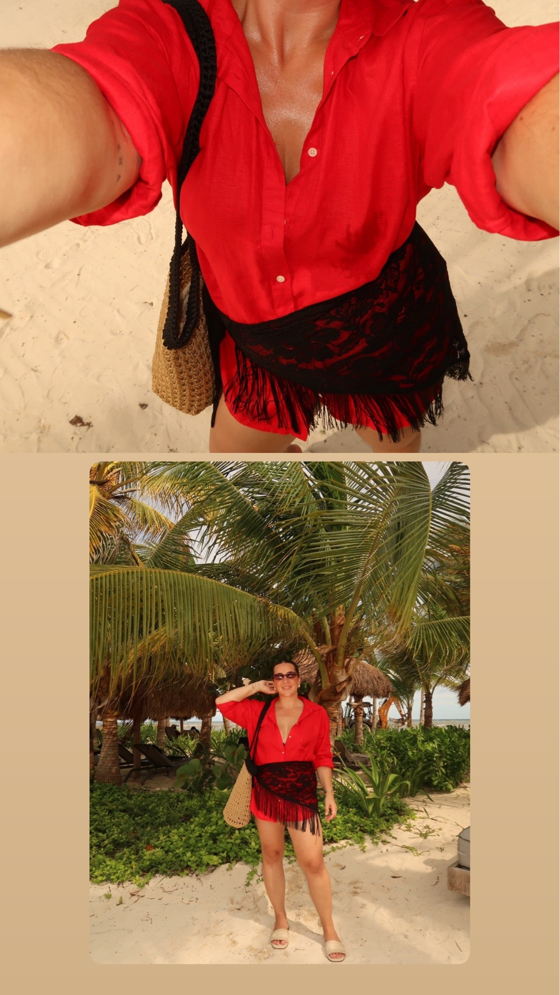 Beach cover up - shirt size L! Code Ninaxspanx also linking an Amazon one.
