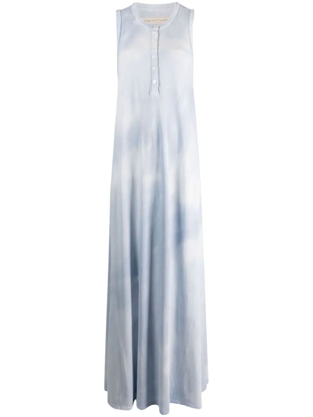 Raquel Allegra Christy Tie dye-print Cotton Maxi Dress - Farfetch | Farfetch Global