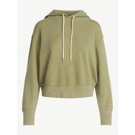 Free Assembly Women’s and Women's Plus Cropped Pullover Hoodie Sweatshirt, Sizes XS-4X | Walmart (US)