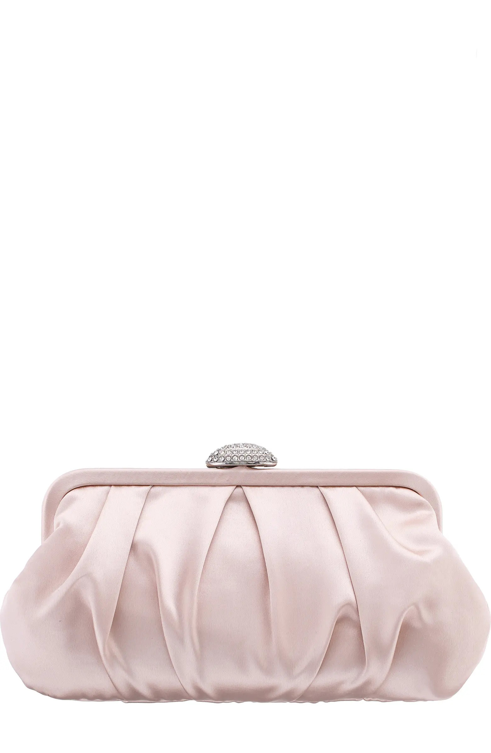 Concord Pleated Satin Frame Clutch | Nordstrom