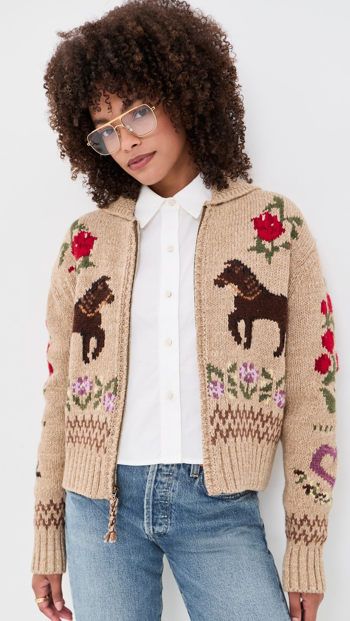 Polo Ralph Lauren Intarsia Knit Cotton Wool Shawl Cardigan | Shopbop | Shopbop