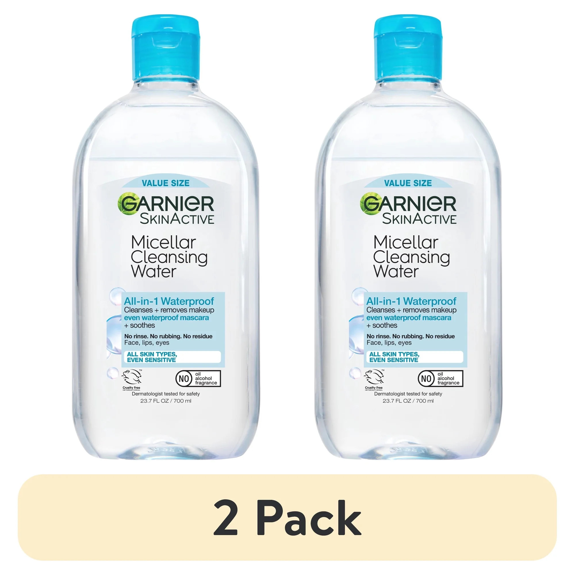 Garnier SkinActive Micellar Cleansing Water All in 1 Waterproof Makeup Remover, Face Cleanser, 23.7 fl oz | Walmart (US)
