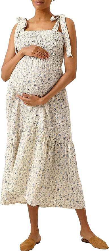 NOTHING FITS BUT Women’s Classic Nursing Momoka Dress, Soft Muslin Maternity Gown, Casual Flora... | Amazon (US)