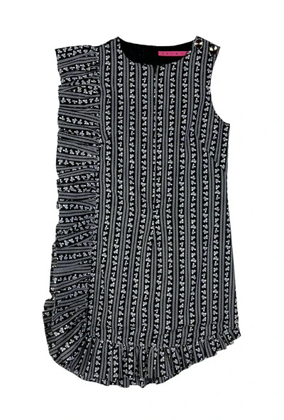 Anniversary Ruffle Mini Dress - Black & White Floral | Shop BURU