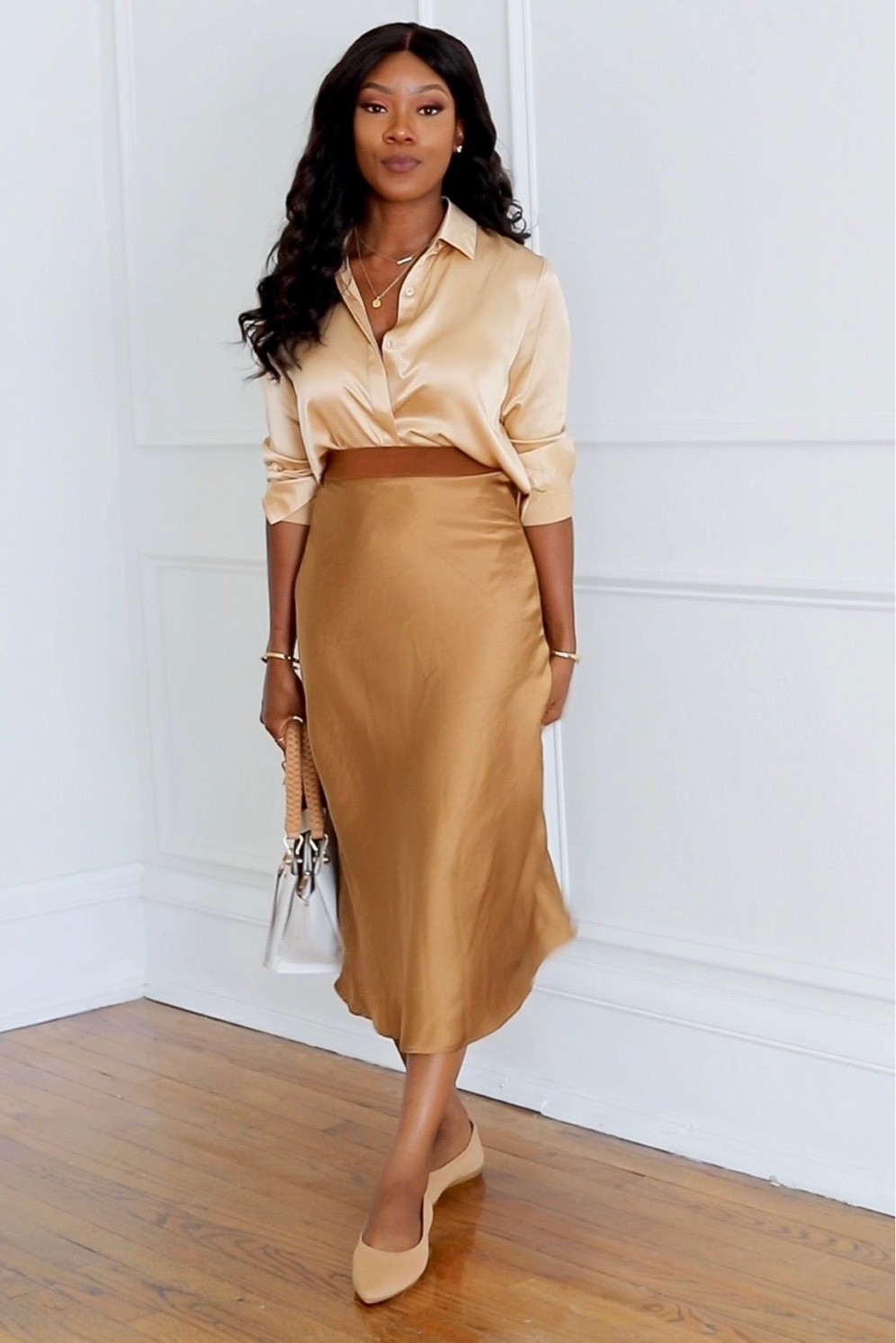 Fall work wear outfit inspo. Workwear workstyle satin skirt silk top 

#LTKSeasonal #LTKworkwear #LTKstyletip