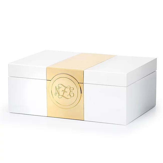 White Lacquer And Gold Keepsake Box - Jewelry & Keepsake Boxes - Her Gifts - Personalized At Things Remembered | Things Remembered