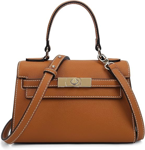 Small Crossbody Purse for Women Top Handle Bag Vegan Leather Designer Handbag Satchel Purse with ... | Amazon (US)