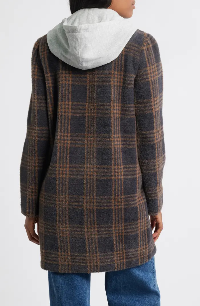 Thread & Supply Plaid Coat with Bib Hoodie | Nordstrom | Nordstrom
