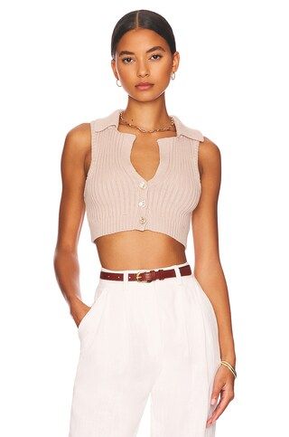 LPA Netto Collared Top in Pale Mauve from Revolve.com | Revolve Clothing (Global)