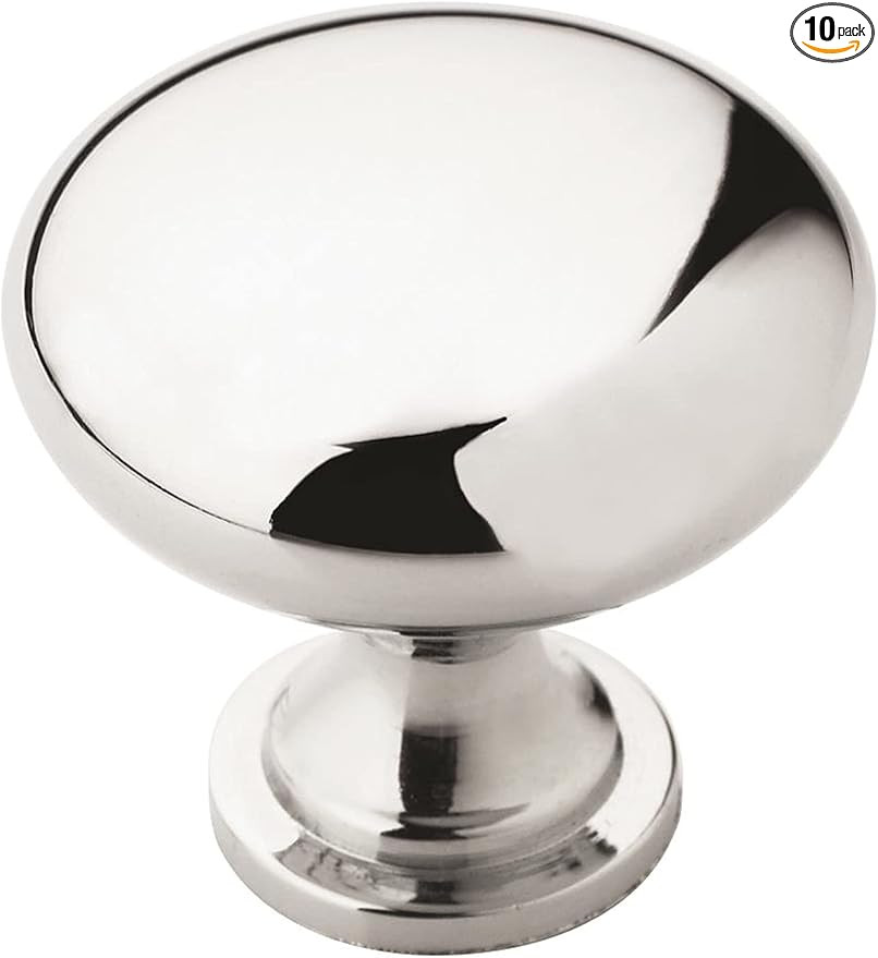 Amerock | Cabinet Knob | Polished Chrome | 1-1/4 inch (32 mm) Diameter | Edona | 10 Pack | Drawer... | Amazon (US)