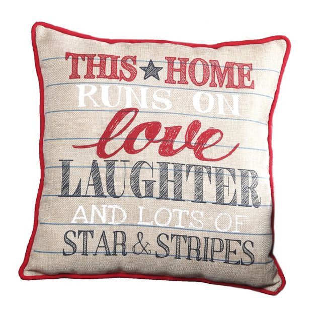 Lakeside Americana Patriotic Decorative Sentiment Throw Pillow - Seasonal Accent | Target