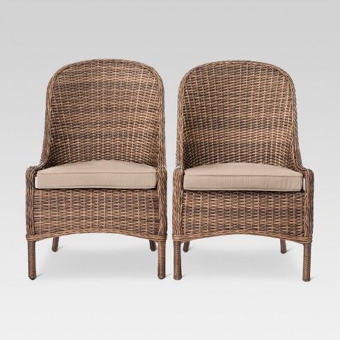 Mayhew 2pk All Weather Wicker Patio Dining Chair - Threshold™ | Target