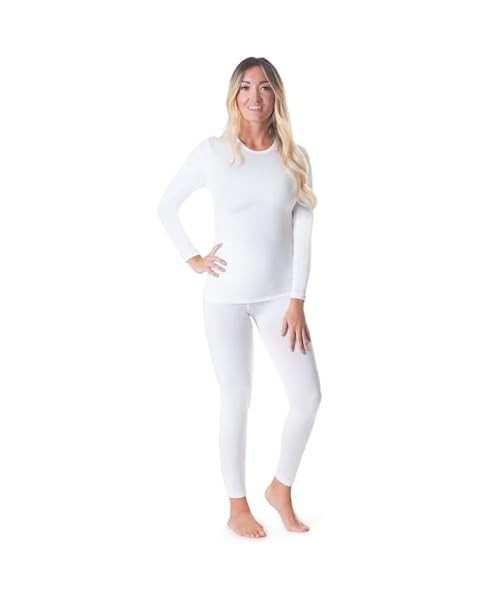 Thermajane Long Johns Thermal Underwear for Women Fleece Lined Base Layer Pajama Set Cold Weather | Amazon (US)