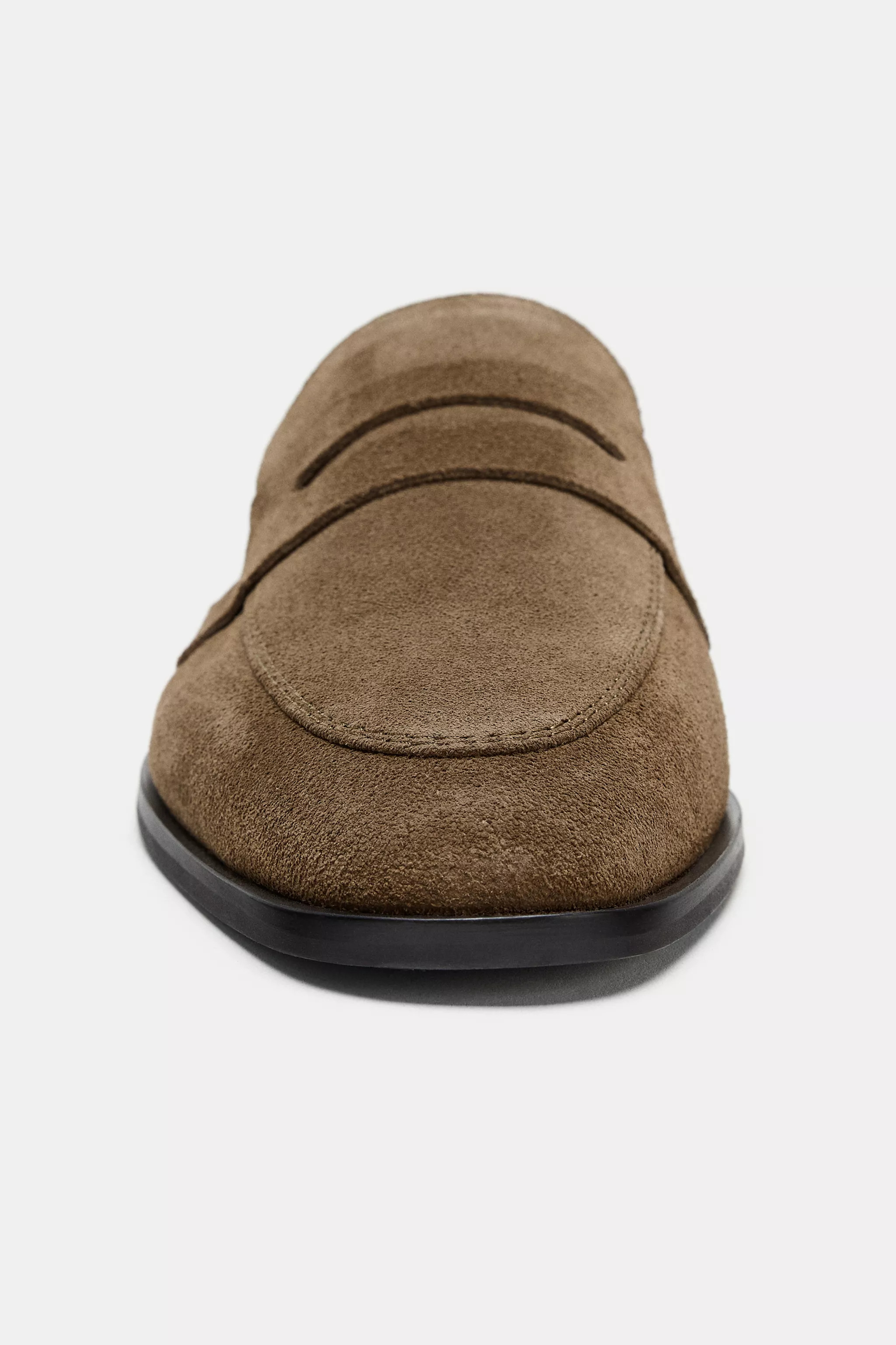 FLAT SPLIT LEATHER LOAFERS | Zara Canada