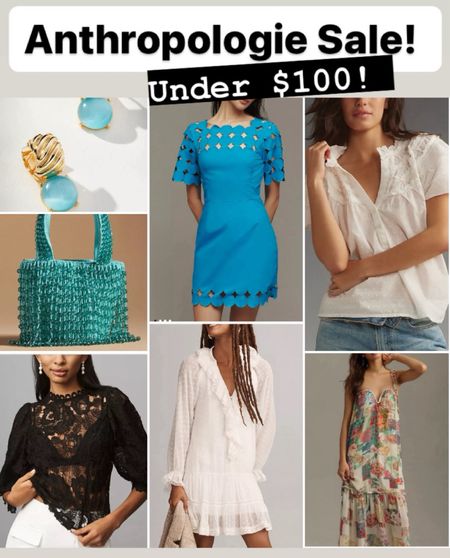 Anthropologie Sale! 
Summer dress, blue dress, beaded bag, lace blouse 

#LTKFindsUnder100 #LTKSaleAlert #LTKSeasonal