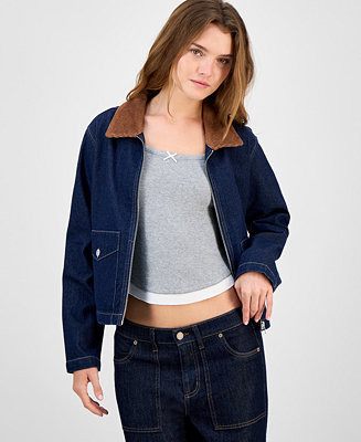 Madden Girl Juniors’ Long-Sleeve Barn Jacket  - Macy's | Macy's
