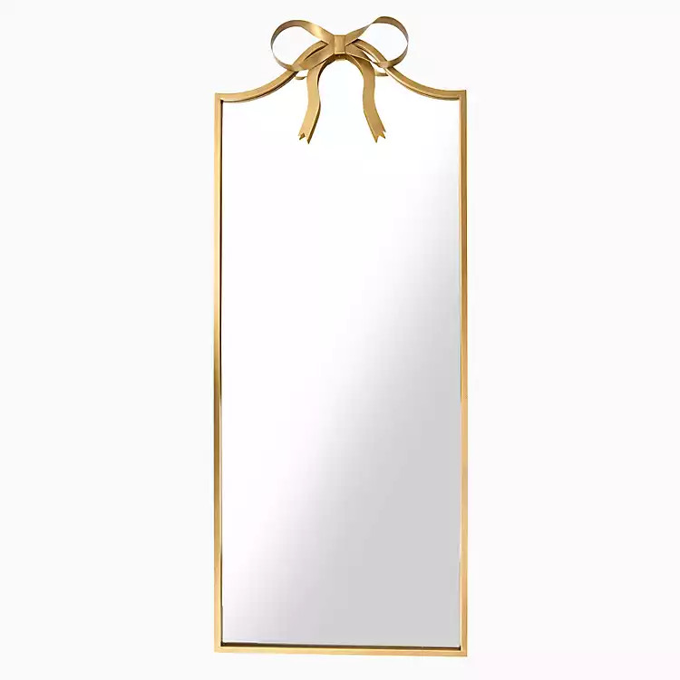 Sofia Gold Bow Arched Leaner Mirror | Kirklands