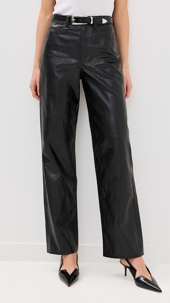 rag & bone Shea Faux Leather Foil Pants | Shopbop | Shopbop