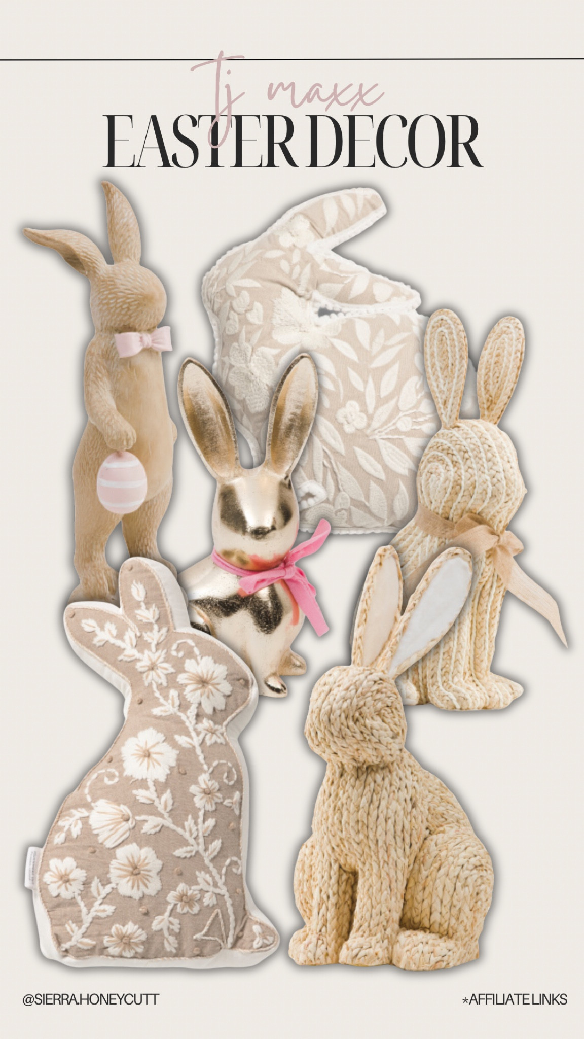 Easter decorations at TJ Maxx!! So many adorable styles 😍

Seasonal, bunnies, home, aesthetic, gold, rattan, woven, pillows, embroidered 

#LTKHome #LTKSeasonal #LTKFindsUnder50