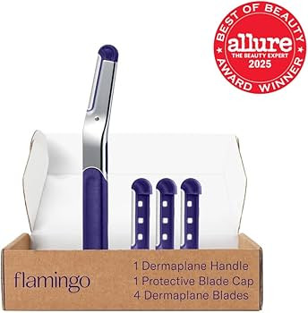 Flamingo Dermaplane Blades Refills, Face Razors for Women, Smooth Skin, 4 Count | Amazon (US)