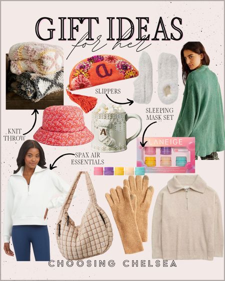 Spanx- half zip hoodie - slippers - tote bag - throw blanket - gifts for her - skincare - gifts for mom 

#LTKstyletip #LTKSeasonal #LTKHoliday