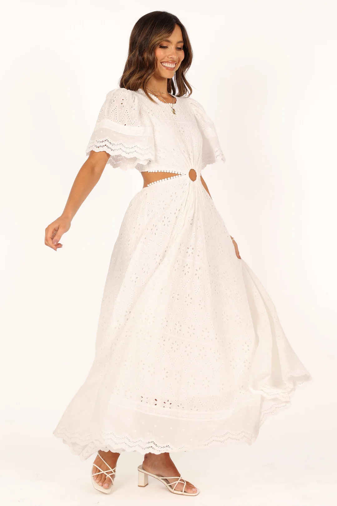 Merletto Cut Out Maxi Dress - White | Petal & Pup (US)
