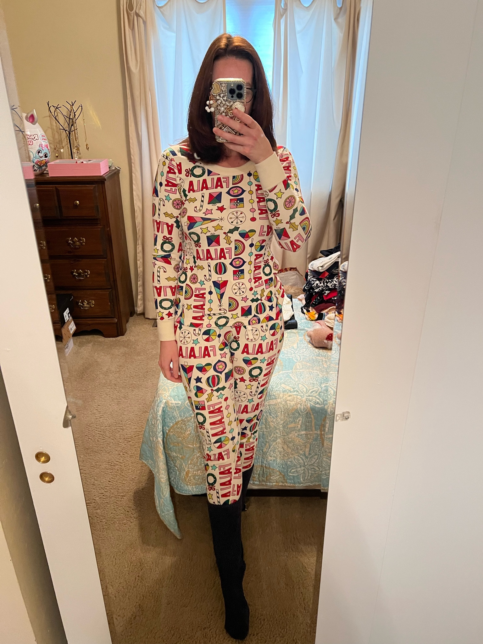 Christmas pajamas (small). #holidayoutfit #pajamas #longjohns #pjs #christmaspjs #holidaypjs #holidaypajamas #christmaspajamas #socks #cozysocks Holiday Outfit 

#LTKHoliday #LTKFindsUnder100 #LTKStyleTip