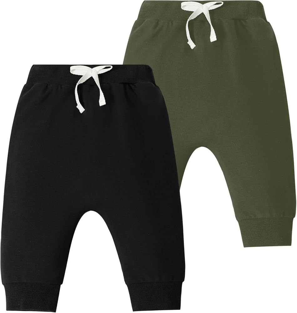 2-Pack Baby Boy Pant Toddler Jogger Pants Toddler Boy Sweatpants Casual Basic Infant Newborn Legg... | Amazon (US)