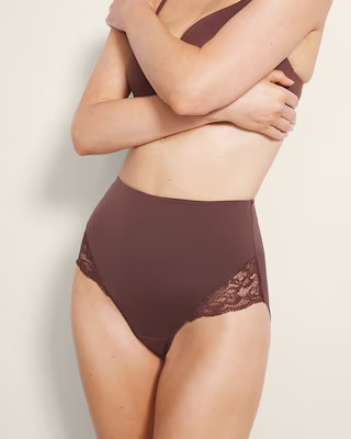 High-Waist Brief with Lace | SOMA