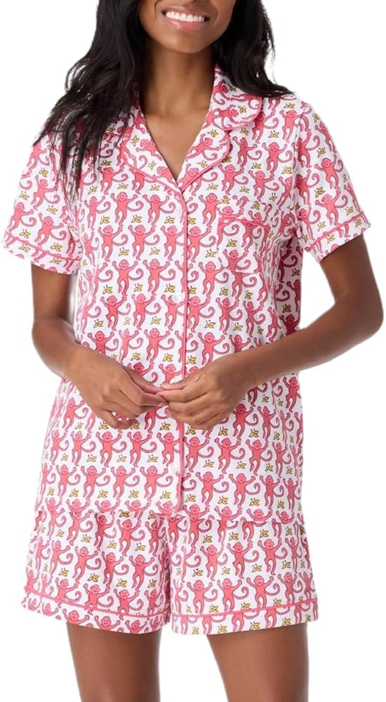 Seyurigaoka Womens Cute Print Pajamas Shorts Set Two-piece Pj Sets Short Sleeve Sleepwear Loungew... | Amazon (US)