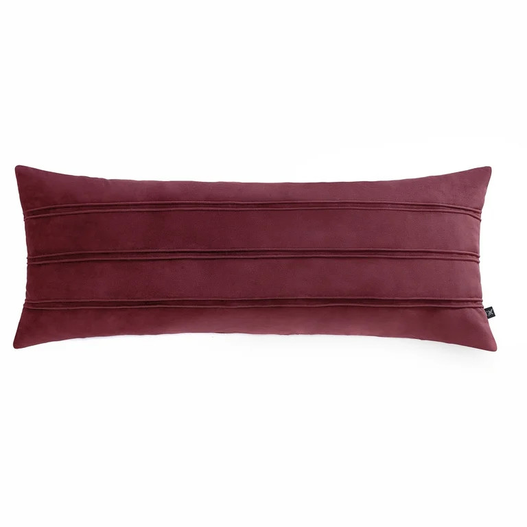 My Texas House 14" x 36" Rosalinn Red Velvet Oblong Decorative Pillow | Walmart (US)