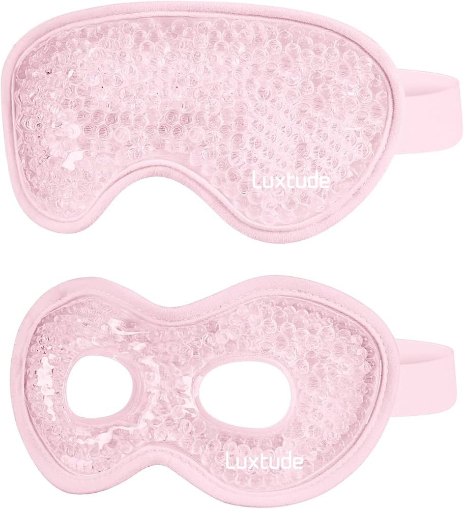 Luxtude Gel Eye Mask 2PCS, Reusable Cooling Eye Masks for Sleeping, Hot Cold Eye Ice Pack Sleep M... | Amazon (US)