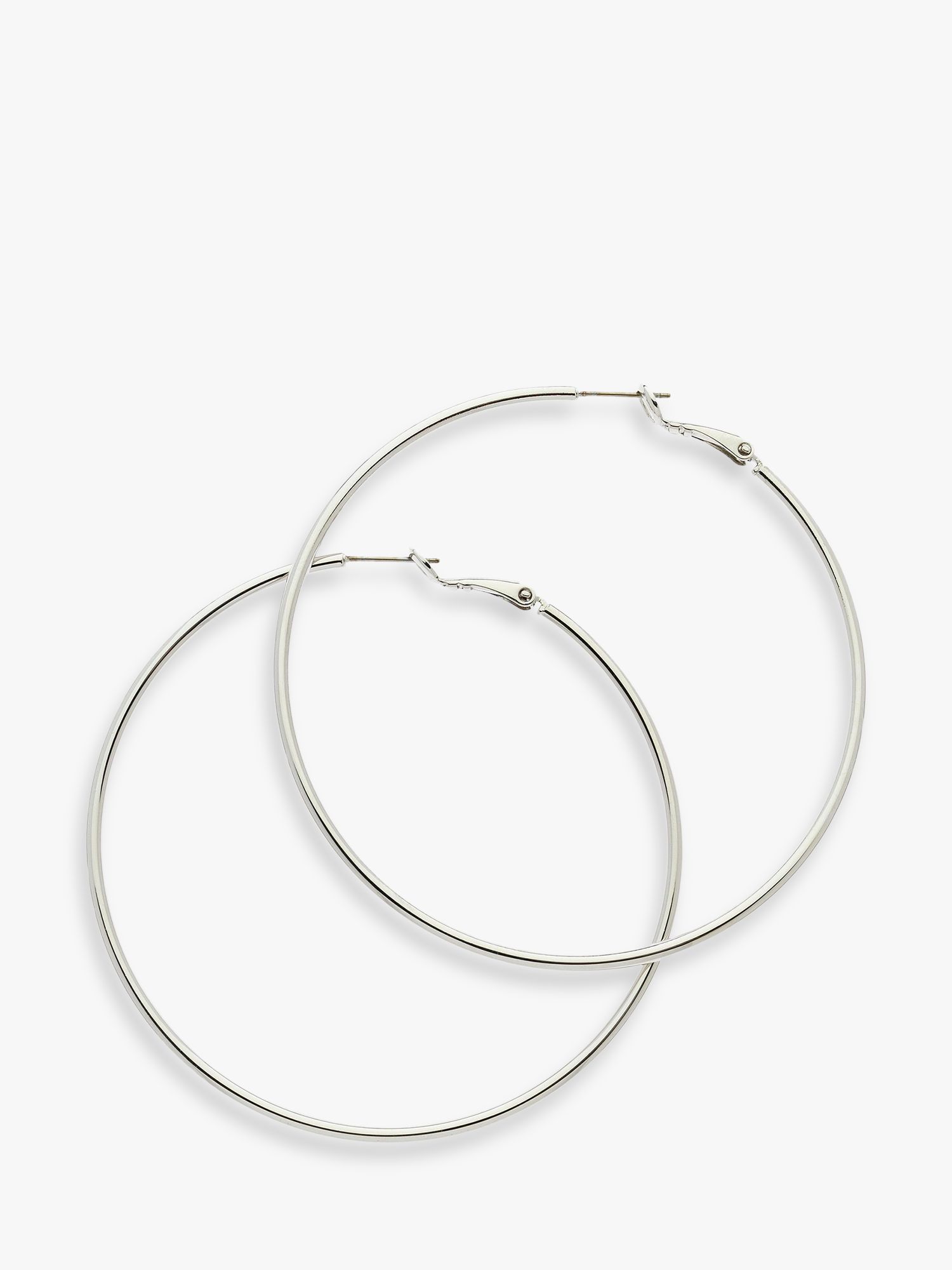 Melissa Odabash Large Hoop Earrings, Silver | John Lewis (UK)