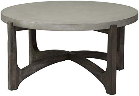 Liberty Furniture Cascade Dark Brown Round Cocktail Table | Amazon (US)
