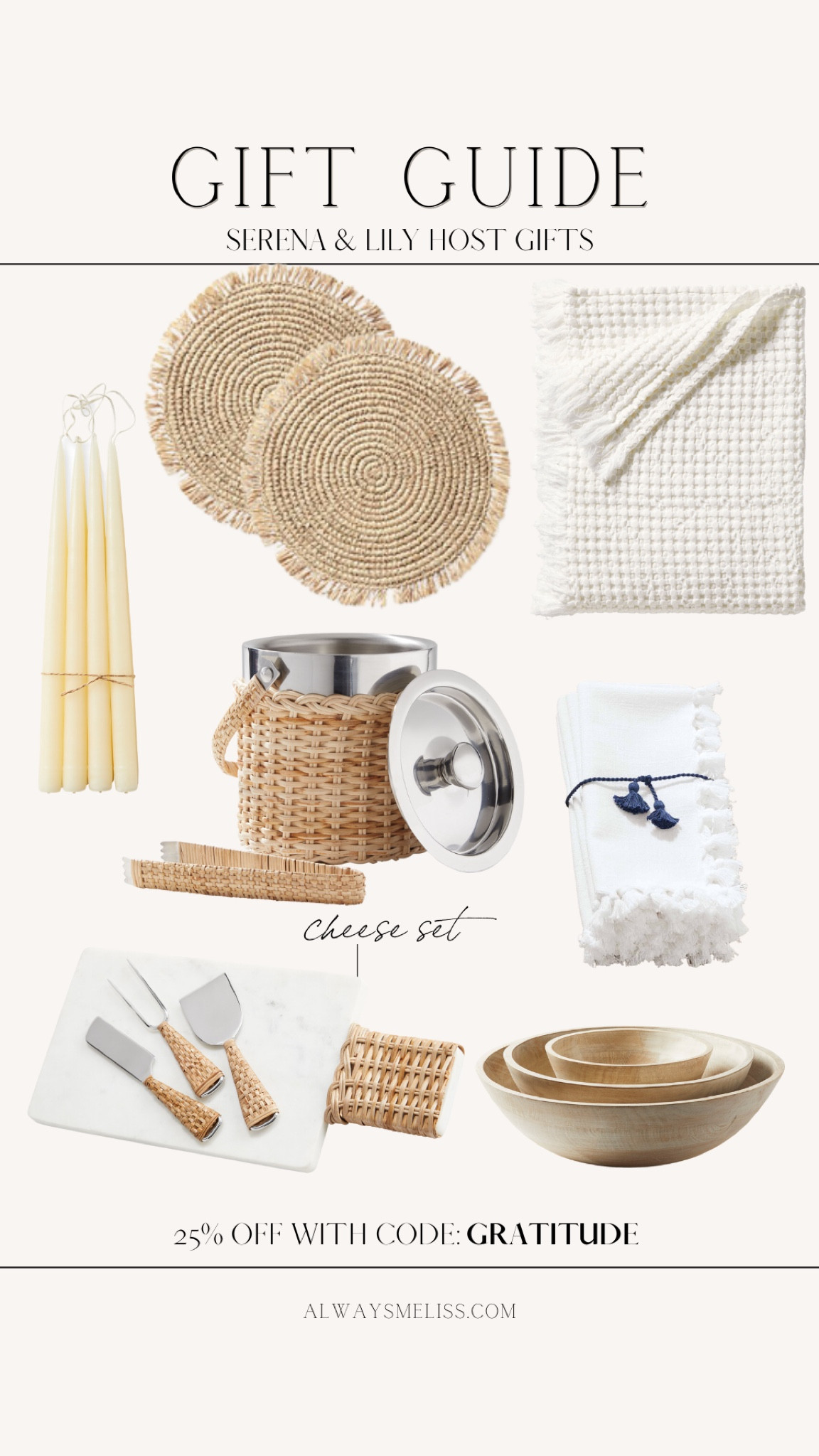 Serena and Lily sale - 25% off with code GRATITUDE. Rounded up my top host/ hostess gift ideas!

#LTKHoliday #LTKsalealert #LTKhome