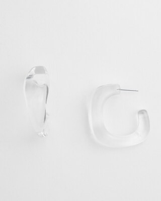 No Droop™ Clear Lucite Square Hoops | Chico's