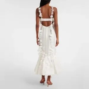 Zimmerman Dawning Petal Linen-Silk Midi-Dress | Poshmark