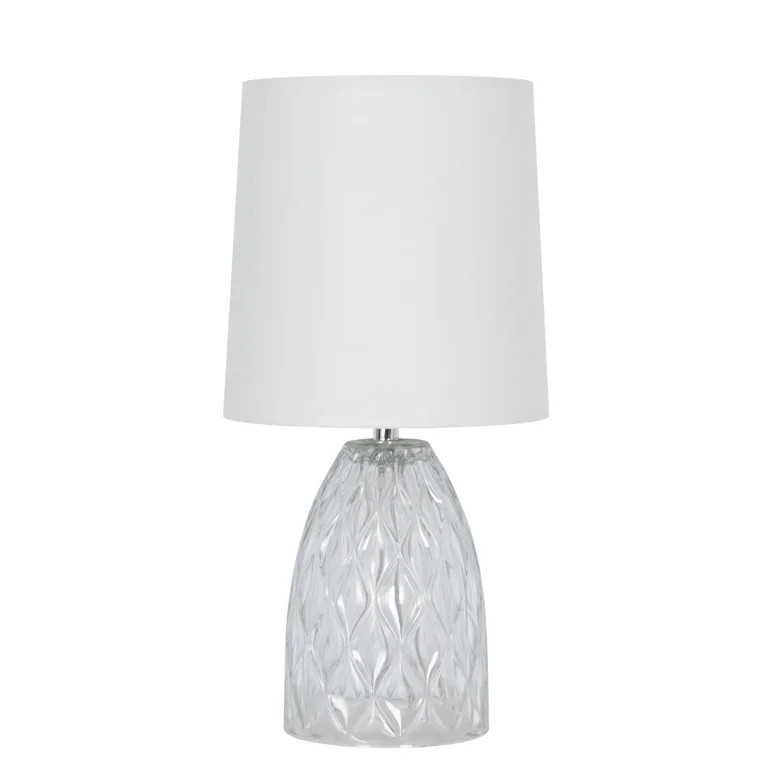 Mainstays 12.75" Mini Clear Glass Lamp, 5.75 x 6.5 x 6.5" Lamp Shade | Walmart (US)