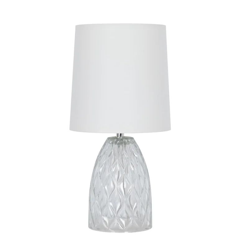 Mainstays 12.75" Mini Clear Glass Lamp, 5.75 x 6.5 x 6.5" Lamp Shade | Walmart (US)