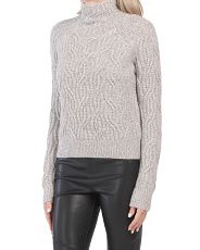 Textured Cable Knit Turtleneck Sweater | TJ Maxx