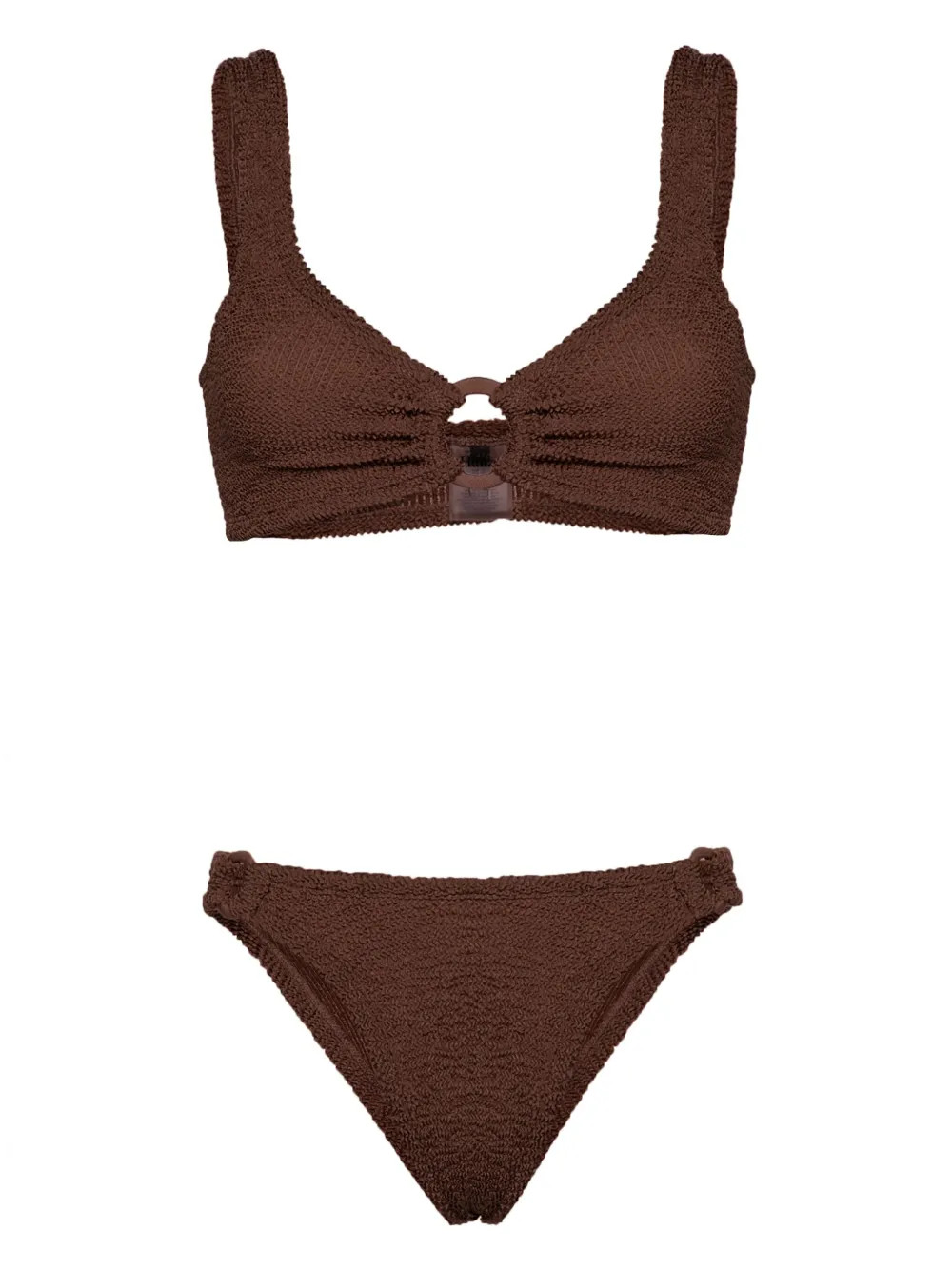 Hunza G Hallie Seersucker Bikini Set - Farfetch | Farfetch Global