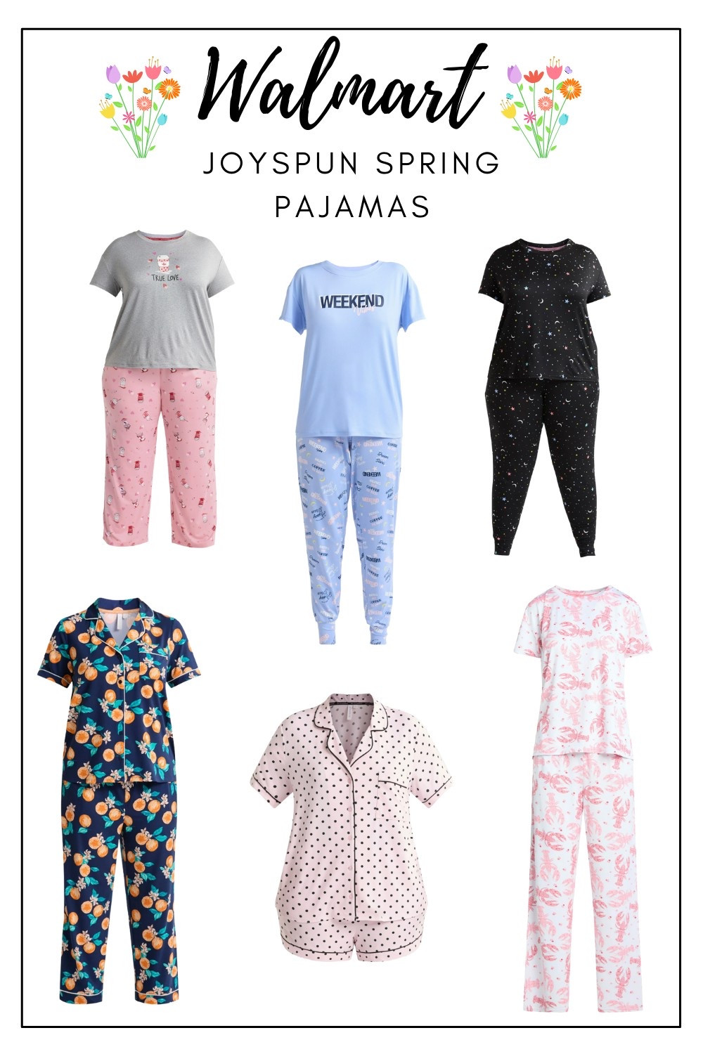 The cutest spring pajamas from Joyspun @walmart 🌸 Perfect for lounging at home! Super soft and comfy! @walmartfashion #WalmartPartner #WalmartFashion 

#LTKOver40 #LTKStyleTip #LTKSeasonal